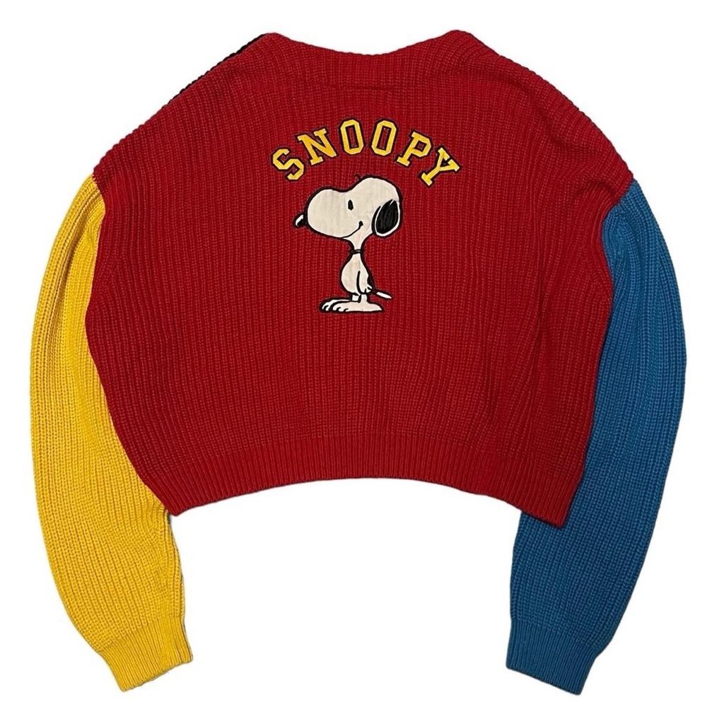 LAZY OAF X PEANUTS DOUBLE BREASTED CARDIGAN WOMEN'S SIZE M